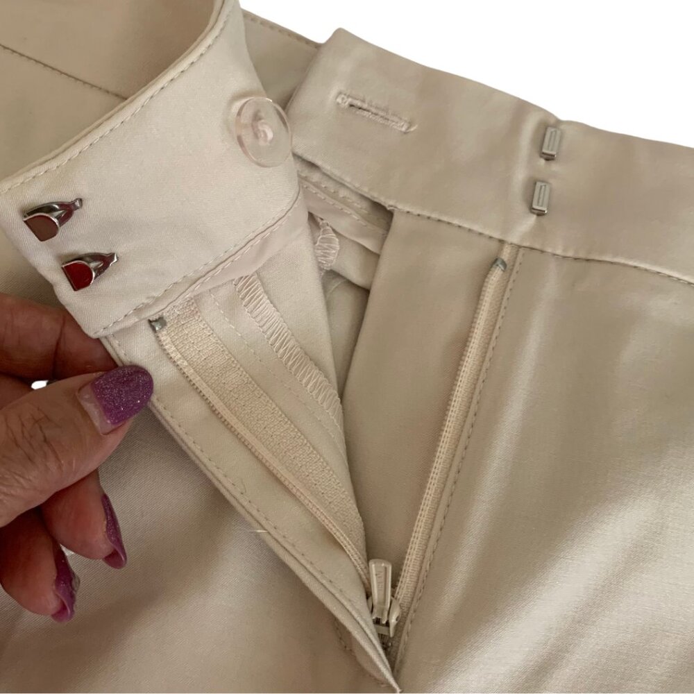 NIC + ZOE Casual Strait Pants Ivory Size P6 - Picture 4 of 7